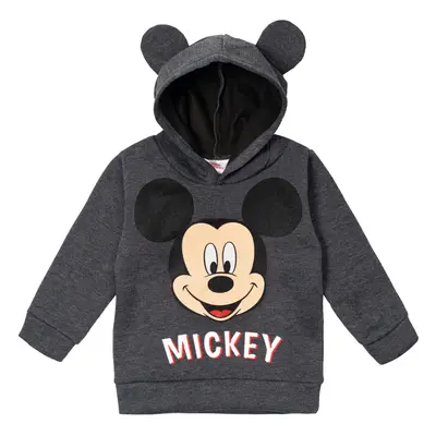 Disney Mickey Mouse Little Boys Fleece Pullover Hoodie Grey