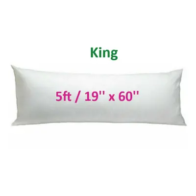 (Duck Feather Bolster Pillow (King 5ft)) Deluxe Quality Duck Feather & Down Bolster Pillow Effec