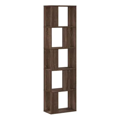 (brown oak, x 23.5 x 162.5 cm) vidaXL Bookcase 5-Tier Bookshelf Storage Book Shelf Book Rack Eng