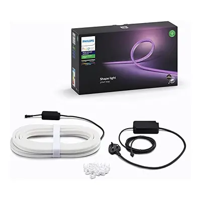 Philips Hue Smart Outdoor Lightstrip White & Colour Ambiance [5 m] Waterproof Base Kit, Compatib