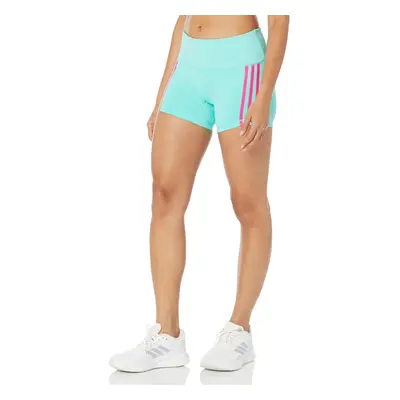 adidas Women's 3-Stripes Short Leggings Flash Aqua/Team Shock Pink