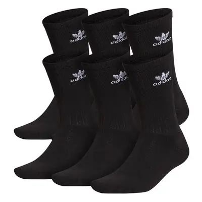 adidas Originals Trefoil Crew Socks (6-Pair) Black Large