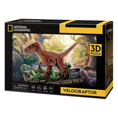 National Geographic Velociraptor 3D Puzzle 63pcs