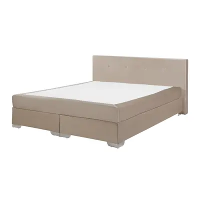 Divan Bed Velvet CONSUL x cm (EU Super King) Light Beige