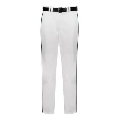 Russell R11LGM.WNA.3XL Adult Piped Diamond Series 2.0 Baseball Pant, White & Navy - 3XL