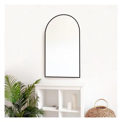 The Style Haus Matte Black Arch Wall Mirror H960 x W560mm