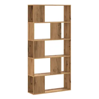 (oak, 80.5 x 23.5 x 162.5 cm) vidaXL Bookcase 5-Tier Bookshelf Storage Book Shelf Book Rack Engi