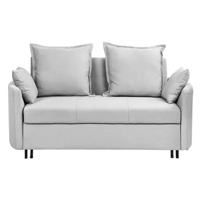 Fabric Sofa Bed Light Grey HOVIN