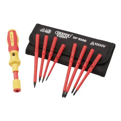 Draper Torque Screwdriver Set 9pc XP1000 VDE Interchangeable In Pouch