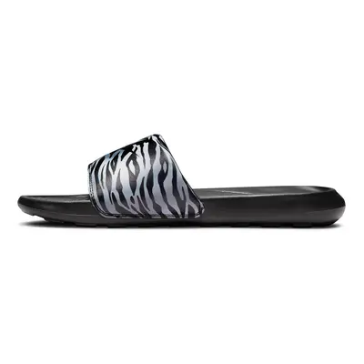 Nike Women's Victori One Slide Print Black/Black-Metallic Silver (CN96