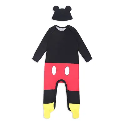 Disney Mickey Mouse Baby Boys Bodysuit and Cap Set for Newborn and Inf