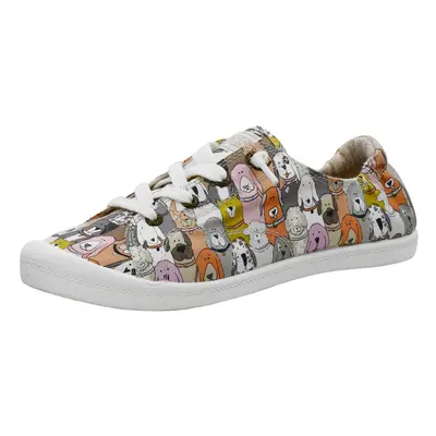 Skechers BOBS Women's Beach Bingo-Dog House Party Sneaker Taupe Multi