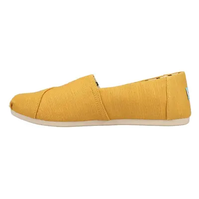 TOMS Womens Alpargata Canvas Slip On Flats Casual - Yellow - Size B