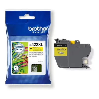 Original Brother LC-422XLY Yellow Ink Cartridge 1,500 Pages for MFC-J5340DW, MFC-J5345DW, MFC-J5