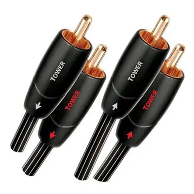 1m Tower RCA Audio Cable x RCA Black - Audio Cables (2 x RCA, x RCA, Copper, m, Black)