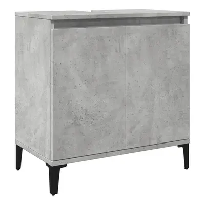 vidaXL Sink Cabinet Vanity Unit Storage Cupboard Concrete Grey Engineered Wood