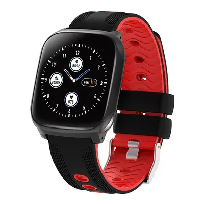 (Red) 1.3inch Full Touch Screen 3D Dymanic UI Heart Rate Blood Pressure Monitor Music Control We