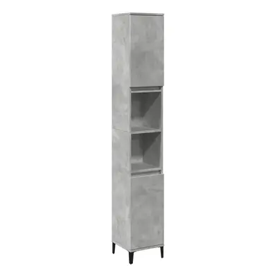 vidaXL Bathroom Cabinet Cupboard Vanity Unit Concrete Grey Engineered Wood