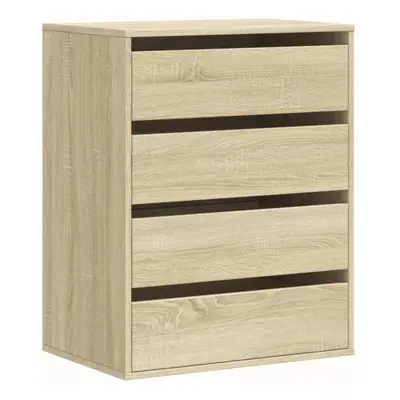 (sonoma oak, x x cm) vidaXL Corner Chest of Drawers Storage Drawer Side Cabinet Engineered Wood