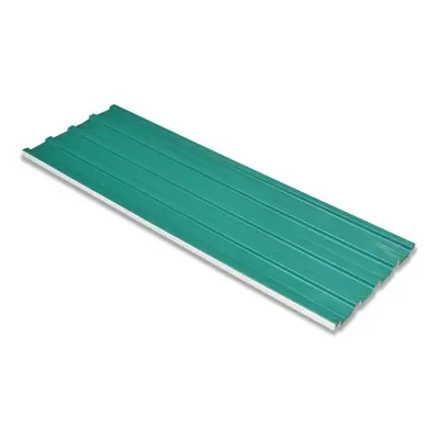 vidaXL 12x Roof Panels Galvanised Steel Green House Shed Profile Sheet Covers