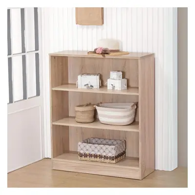 (Oak - Short) Bookcase Display Shelf Freestanding