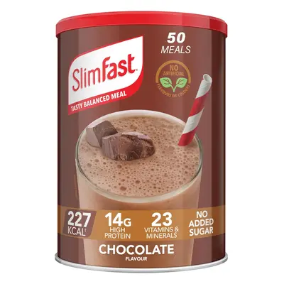 (SlimFast Chocolate Flavour, Servings, 1.875 kg) SlimFast Meal Replacement Shake for Weight Loss