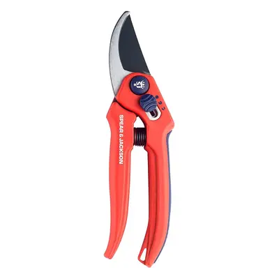 Spear & Jackson Advantage Razorsharp Adjustable Width Bypass Secateurs, Red/Navy