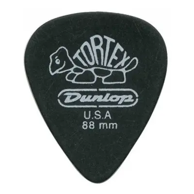 Jim Dunlop 488P.88 Tortex Standard Player Pack - Pitch Black (Pack of 12)