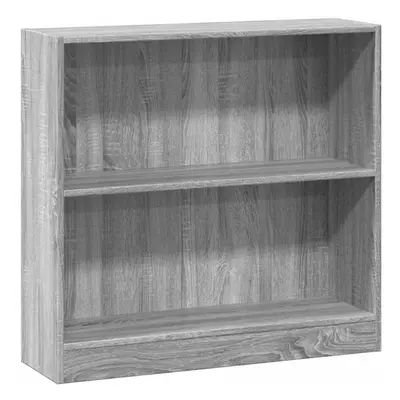 (grey sonoma, x x cm) vidaXL Book Cabinet Display Rack Bookshelf Storage Shelf Rack Engineered W