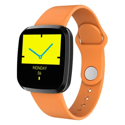 (Orange) Integrated Body IPS Screen 24h Heart Rate O2 IP68 200mAh Message Data Storage Smart Wat