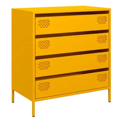 (yellow) vidaXL Sideboard Side Cabinet Storage Cupboard Highboard Cold-rolled Steel