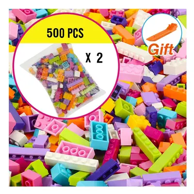 (Girl 500pcs) Building Blocks City Model Figures, Educational Kids Toys