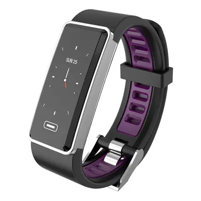 (Purple) Real-time Blood Pressure HR Monitor Multi-Sport Fitness Tracker Long Standby Smart Watc