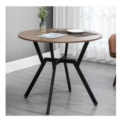 Small Dining Table Vintage Industrial Round Kitchen Breakfast Rustic Metal Room