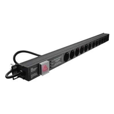 kenable Surged Power Distribution Unit PDU Way Euro Schuko Socket & Plug