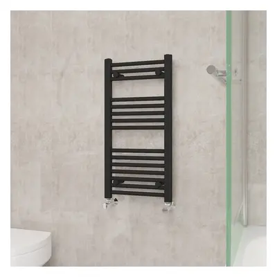 (800x400mm, Black) NRG Straight Central Heating Towel Rail Bathroom Heated Rad Radiators Ladder 