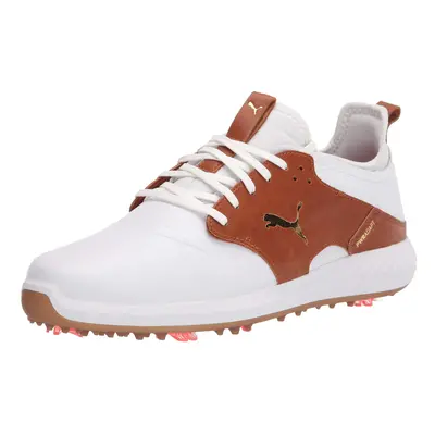 Puma Men's Ignite Pwradapt Caged Crafted Golf Shoe Puma White-Leather