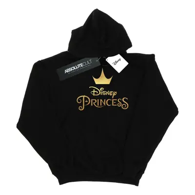 (M, Black) Disney Womens/Ladies Princess Crown Logo Hoodie