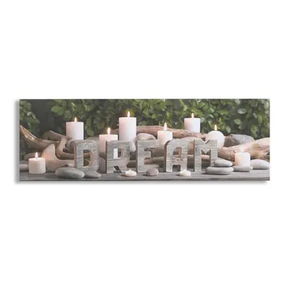 Art for the Home Typography Dream LED Printed Canvas