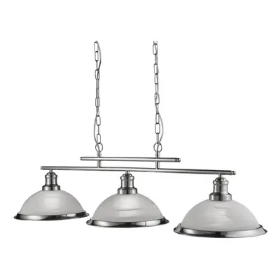 Bistro Light Industrial Satin Silver Bar Pendant