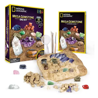 NATIONAL GEOGRAPHIC Mega Gemstone Dig Kit Â Excavate Real gems