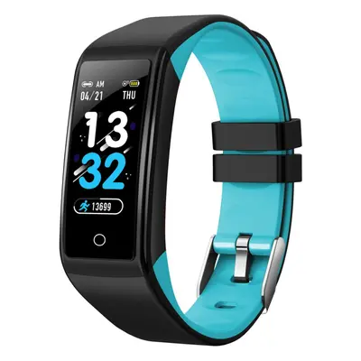 (Blue) Custom Watch Face Blood Pressure Menstrual Period Caller ID View Fitness Tracker Long Sta