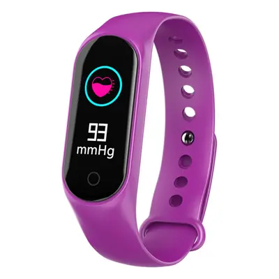 (Purple) 0.96" TFT Screen IP67 Waterproof Smart Watch Blood Pressure Smart Bracelet Fitness mi b