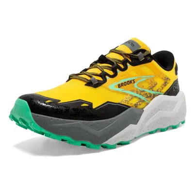 Brooks Mens Caldera Trail Running Shoe - Lemon Chrome/Black/Springbu