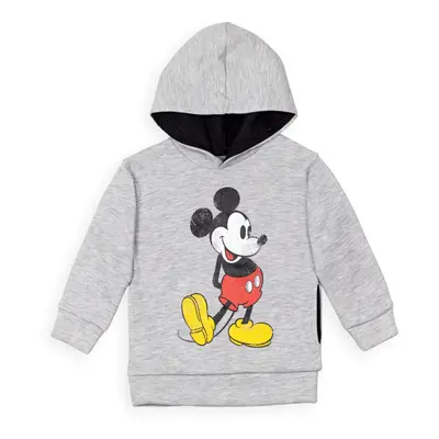 Disney Mickey Mouse Big Boys Fleece Pullover Hoodie Grey