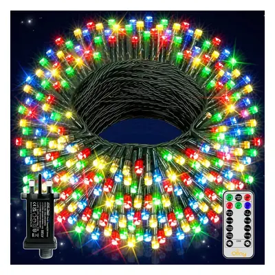 (40 metres, Multi-colored) Outdoor Waterproof LED Fairy Lights, Remote Control/8 Modes/Timer - C