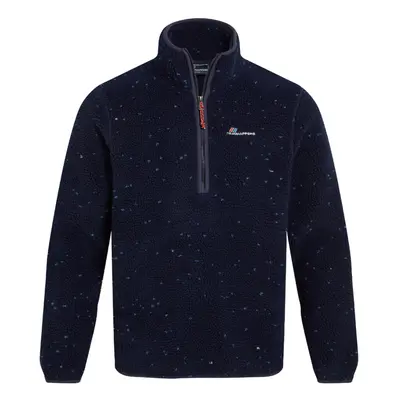 (S, Blue Navy) Craghoppers Mens Tatton Flecked Half Zip Fleece Top