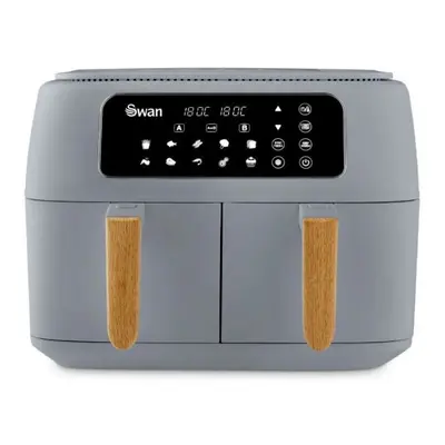 SWAN Nordic Dual 8L 13-in-1 Air Fryer in Grey SD10410GRY