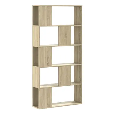 (sonoma oak, 80.5 x 23.5 x 162.5 cm) vidaXL Bookcase 5-Tier Bookshelf Storage Book Shelf Book Ra