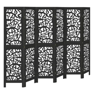 (40 x cm/ piece) vidaXL Room Divider Privacy Screen Privacy Panel Black Solid Wood Paulownia